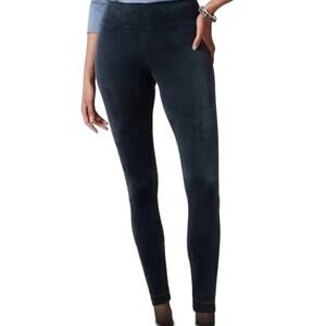Pure Jill Velour Leggings 4X Plus Stretch Blue